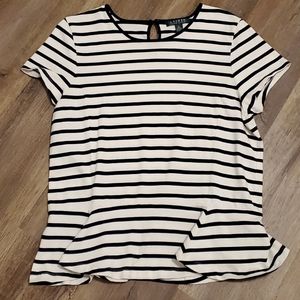Ralph Lauren Striped Peplum Top